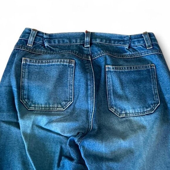 Vintage Clio Flare Denim Jeans With studded eyelet detail size 8 - Picture 3 of 4